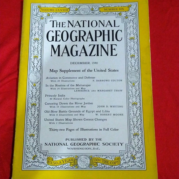 National Geographic Accents Vintage National Geographic Magazine